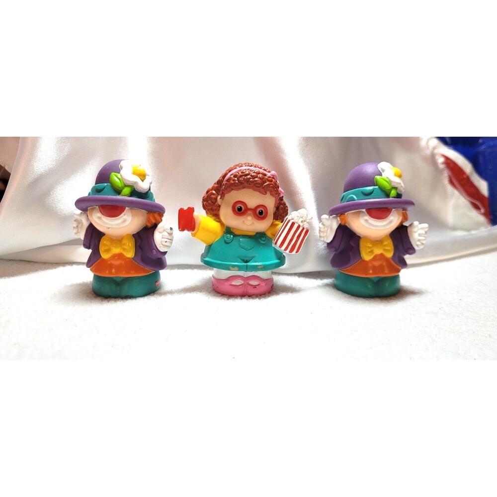 3 Pc Lot Fisher Price Little People Maggie Circus Friends Clown Replacement